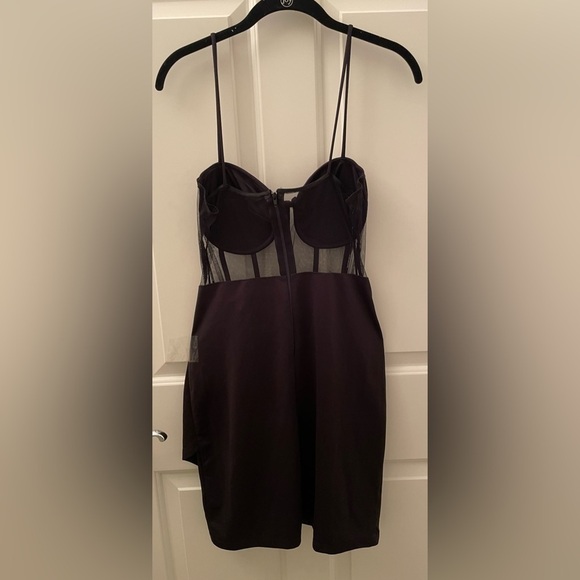 Symphony Broken Arrow South Beach Black Mesh Corset Dress NWT! Size Large - Picture 5 of 13
